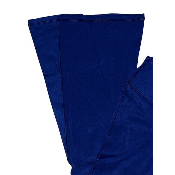 Aerie Offline Real Me Super Flare Crossover Waist Leggings Sz Small Short Navy - Picture 13 of 16